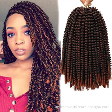 Hot sell 8'  spring twist  wholesale Synthetic spring twist blue spring twist hair